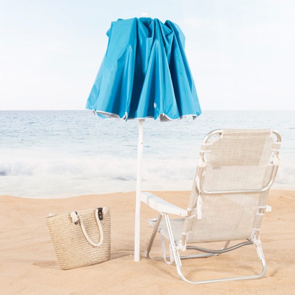Guarda-sol UV50 azul 180 cm Aktive | Distria