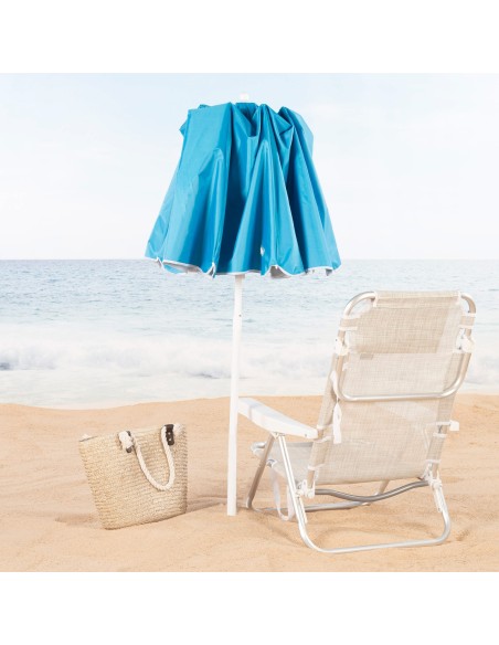 Guarda-sol UV50 azul 180 cm Aktive | Distria