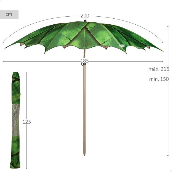 Guarda-sol desenho de folha 200 cm Aktive | Distria
