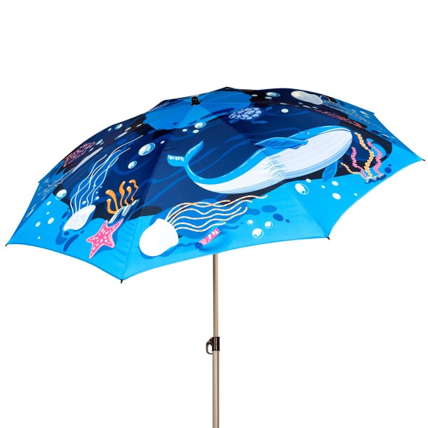 Guarda-sol com desenho de mundo marinho 200 cm Aktive | Distria