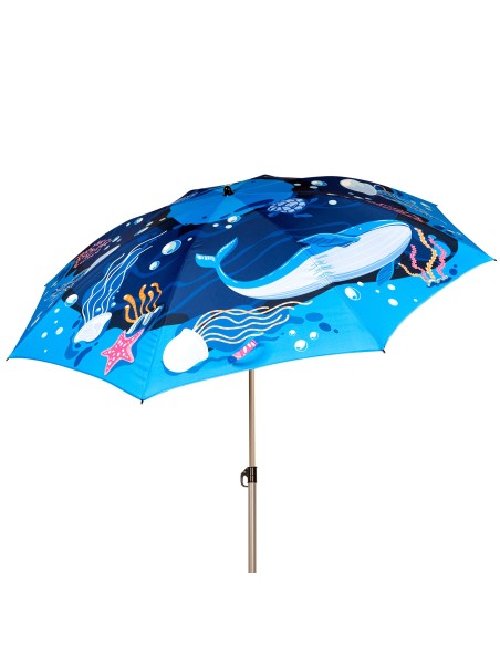 Guarda-sol com desenho de mundo marinho 200 cm Aktive | Distria