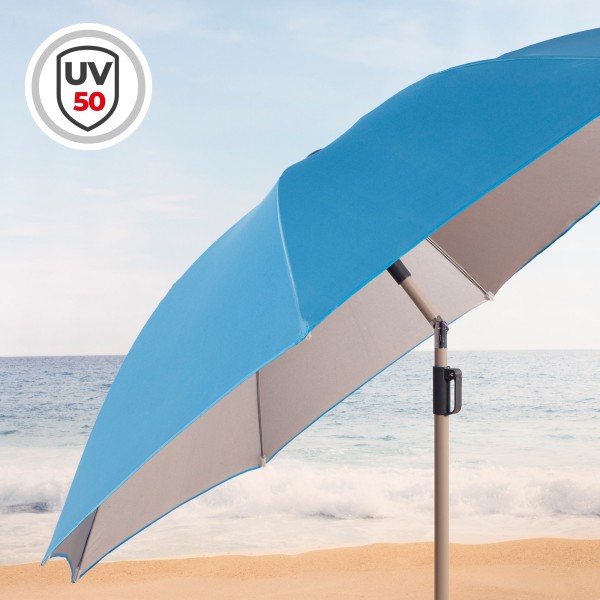 Guarda-sol grande azul 220 cm | Distria
