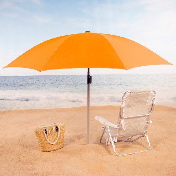 Guarda-sol grande laranja 220 cm | Distria