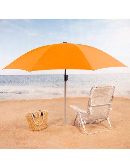 Guarda-sol grande laranja 220 cm | Distria