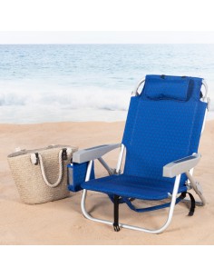 Cadeira de praia dobrável multiposições assento XXL Aktive | Distria 2