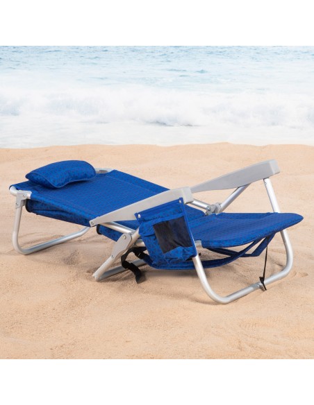 Cadeira de praia dobrável multiposições assento XXL Aktive | Distria