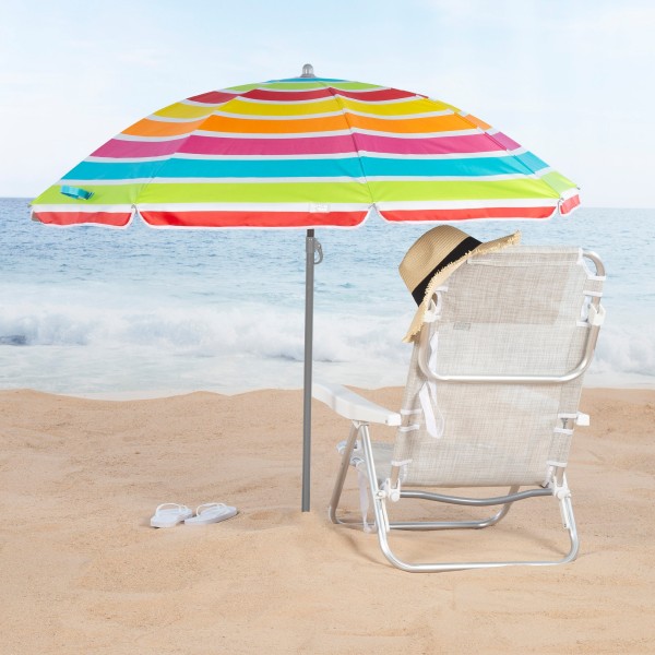 Guarda-sol de praia multicolorido 180 cm | Distria
