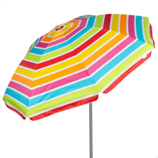 Guarda-sol de praia multicolorido 220 cm | Distria