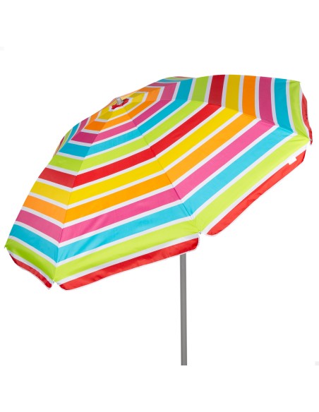 Guarda-sol de praia multicolorido 220 cm | Distria