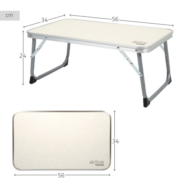 Mesa dobrável pequena bege | Distria