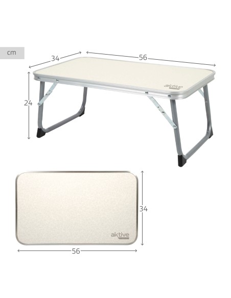Mesa dobrável pequena bege | Distria