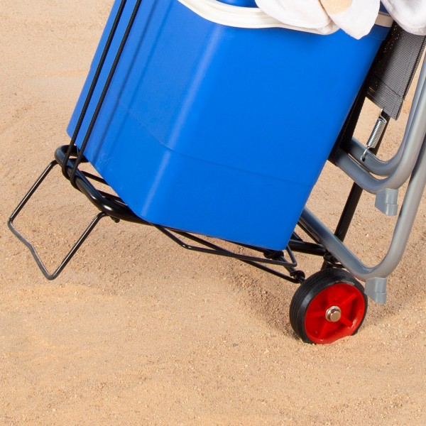 Carrinho de praia dobrável com corda de transporte | Distria