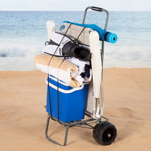 Carrinho de praia dobrável com rodas todo-o-terreno | Distria