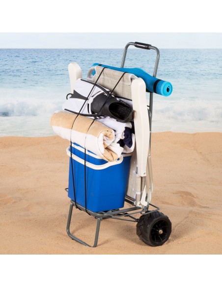 Carrinho de praia dobrável com rodas todo-o-terreno | Distria