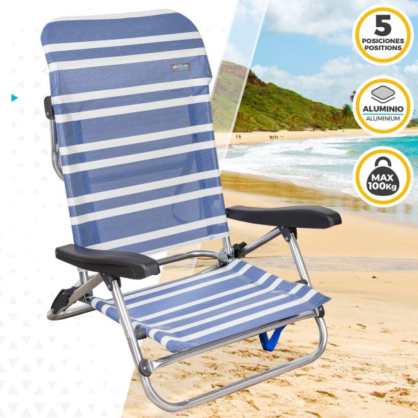 Cadeiras de praia mutiposição dobrável | Distria
