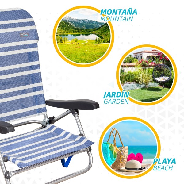 Cadeiras de praia mutiposição dobrável | Distria