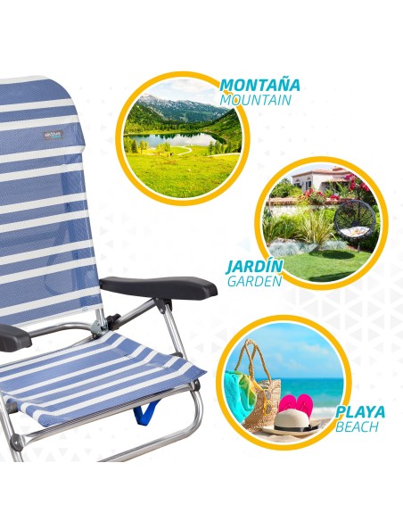 Cadeiras de praia mutiposição dobrável | Distria