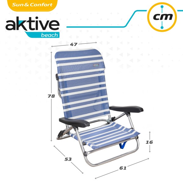 Cadeiras de praia mutiposição dobrável | Distria