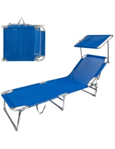 Espreguiçadeira de alumínio com Guarda-sol | Distria.com