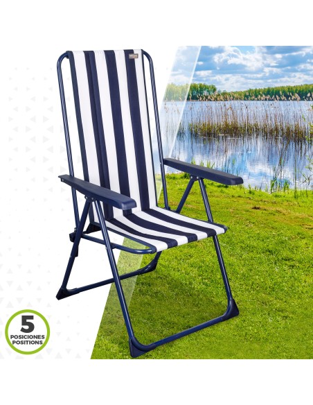 Cadeira praia e jardim dobrável multiposição | Distria
