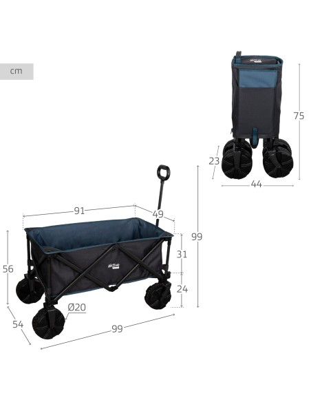 Carro de transporte para praia azul | Distria