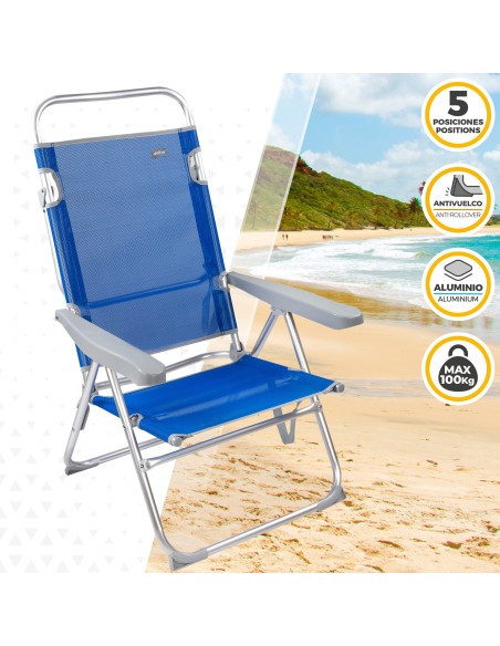 Cadeira com encosto multi-posições-Cadeira de Praia | Distria