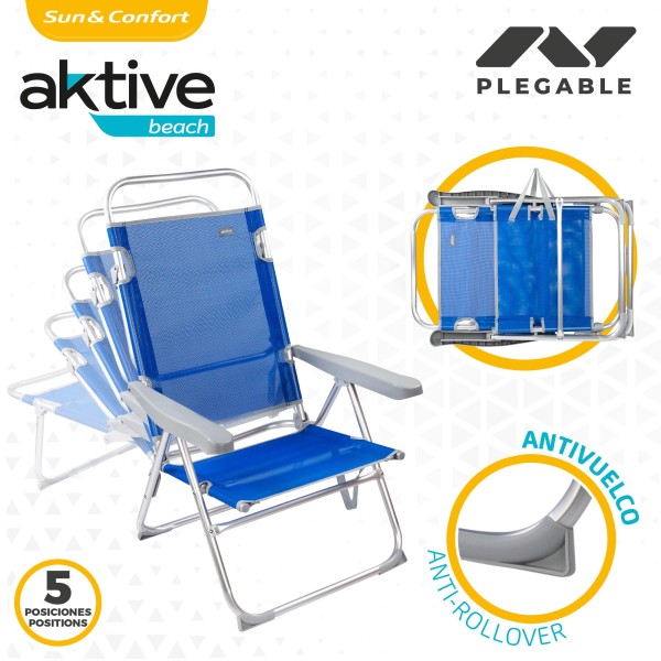 Cadeira com encosto multi-posições-Cadeira de Praia | Distria