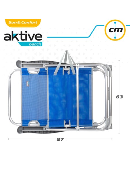 Cadeira com encosto multi-posições-Cadeira de Praia | Distria