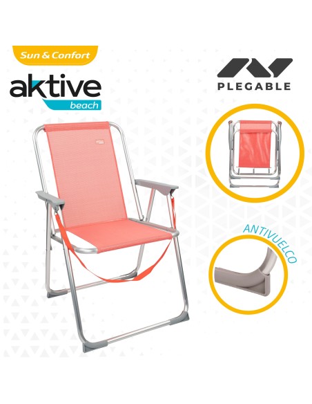 Cadeira fixa dobrável Aktive-Cadeira de Praia | Distria