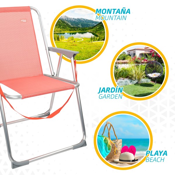 Cadeira fixa dobrável Aktive-Cadeira de Praia | Distria