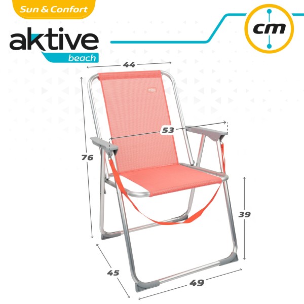 Cadeira fixa dobrável Aktive-Cadeira de Praia | Distria