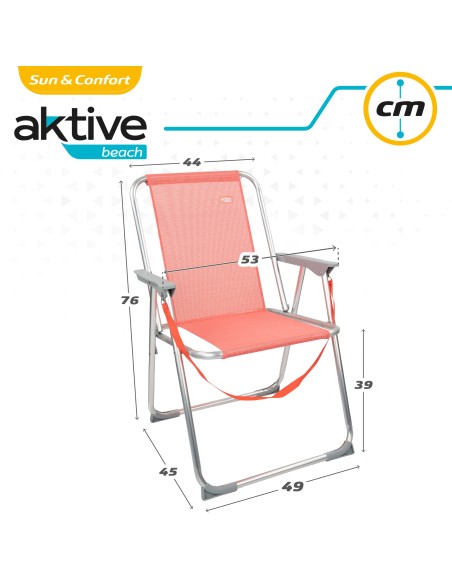 Cadeira fixa dobrável Aktive-Cadeira de Praia | Distria