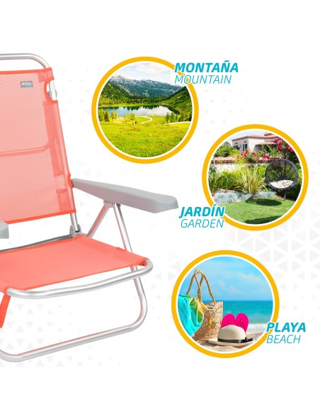 Cadeira reclinável baixa- Cadeiras de Praia | Distria