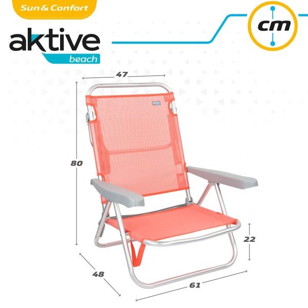 Cadeira reclinável baixa- Cadeiras de Praia | Distria