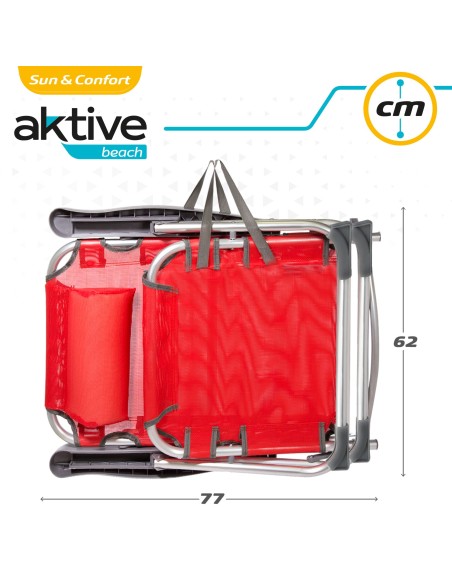 Cadeira de praia multi-posições com almofada | Distria