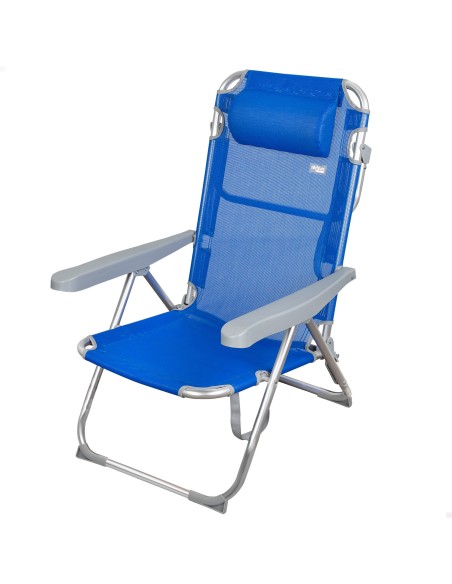 Cadeira de praia dobrável multi-posições c/almofada | Distria