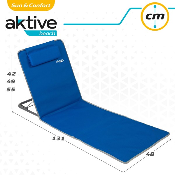 Tapete com encosto multiposição azul | Distria