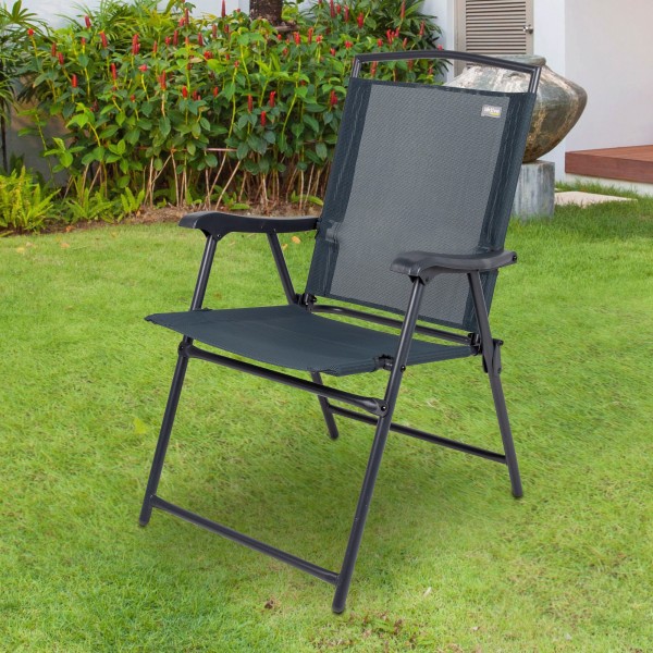 Cadeira de jardim dobrável com braços e alça | Distria