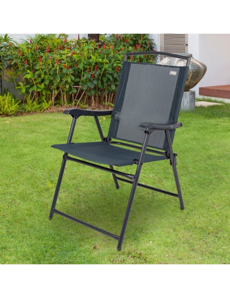 Cadeira de jardim dobrável com braços e alça | Distria