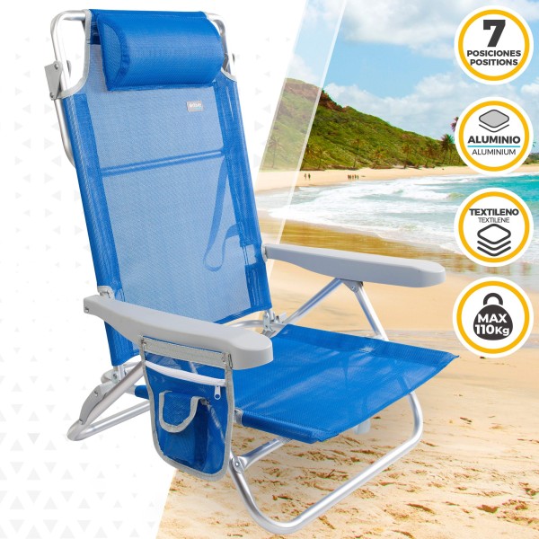 Cadeiras de praia com altura de encosto XL | Distria
