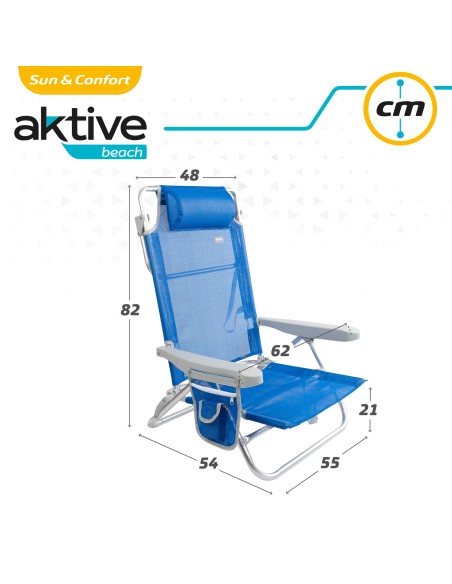 Cadeiras de praia com altura de encosto XL | Distria