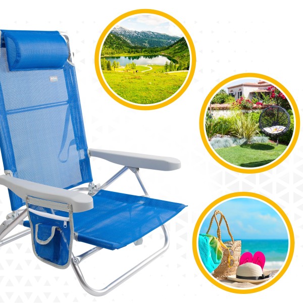 Cadeiras de praia com altura de encosto XL | Distria