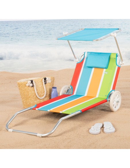 Espreguiçadeira de praia multicolorida | Distria