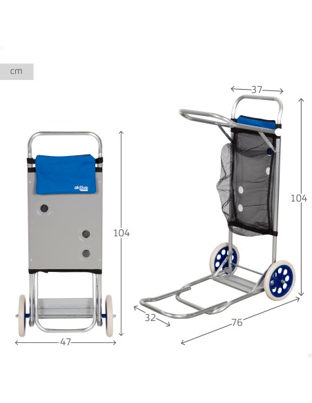 Carro mesa de praia  2 em 1 | Distria