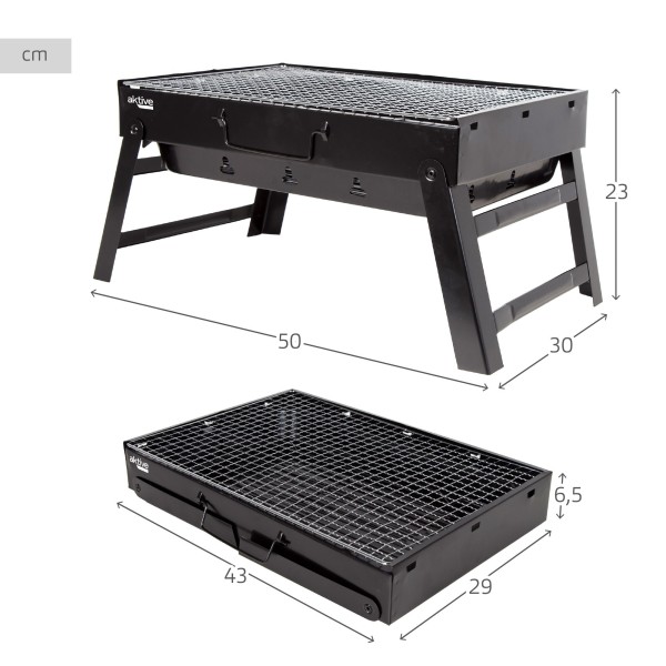 Mesa frontal portátil retangular dobrável churrasco | Distria