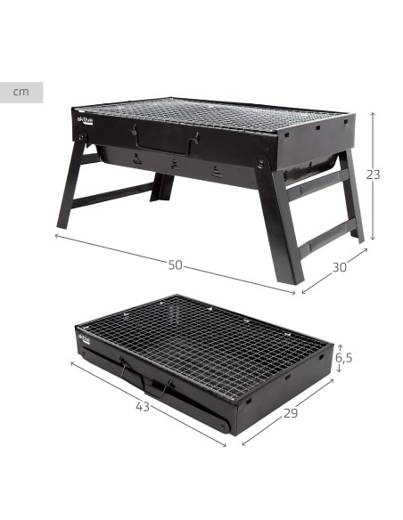Mesa frontal portátil retangular dobrável churrasco | Distria