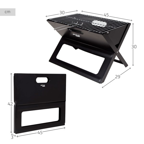 Barbacoa portátil estilo maleta para mesa | Distria