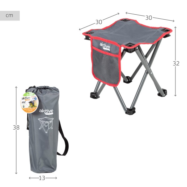 Taburete plegable para camping extrarresistente | distribuição