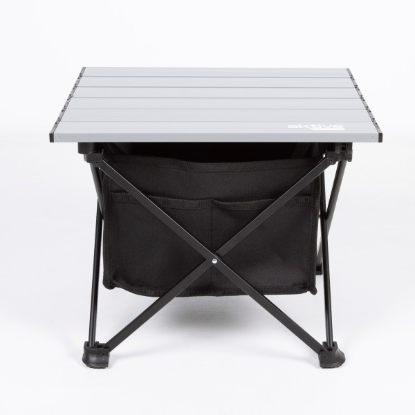 Mesa auxiliar plegável camping com almacenamiento | distribuição