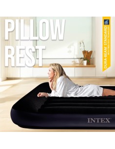 Colchão insuflável de solteiro INTEX com cabeceira | Distria 2